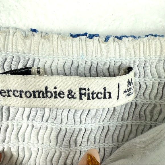 Abercrombie & Fitch Emerson Poplin Puff Sleeve floral Mini Dress size M - Picture 9 of 10